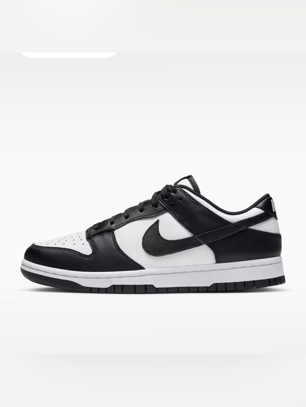 Nike Men’s Black and White Low-Top Sneakers with Swoosh